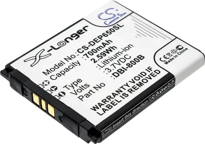 Immagine prodotto di TECHTEK Batteria compatibile con [Doro] Liberto 650, Secure 580, Secure 580IUP sostituisce DBI-800B, per DBI-800C, per DBI-800D