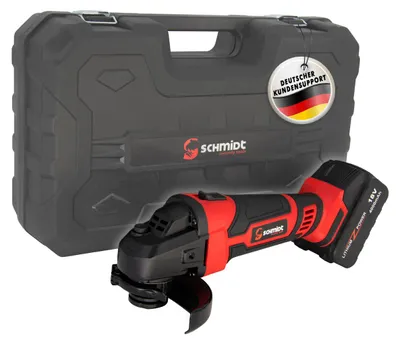 Produktbild von SCHMIDT security tools Akku-Winkelschleifer AG-115 Trennschleifer 4.0Ah Koffer