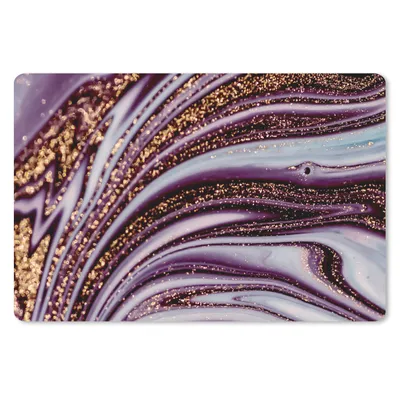 Obrázek produktu pro Podložka pod myš - Mramor - Růžová - Zlatá - Třpytky - Mramorový vzhled - - 27x18cm - Podložka pod myš