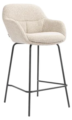 Productafbeelding van Kick barkruk Nolan - Champagne - Texture stof - Verkrijgbaar in diverse kleuren