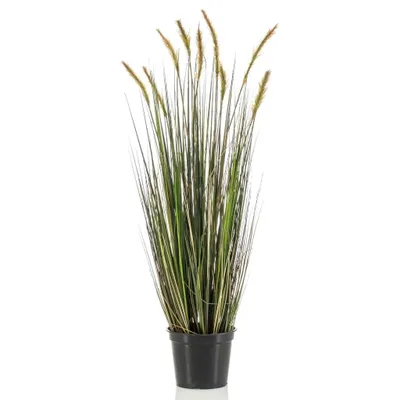 Zdjęcie produktu dla Szmaragdowa sztuczna trawa w doniczce 90 cm