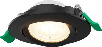Image de HOFTRONIC - Spot LED encastrable orientable 6W 570lm CCT 2700K/4000K/6000K Noir
