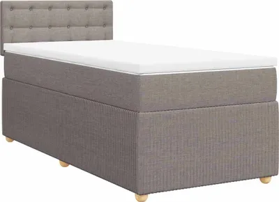 Produktbild von vidaXL Boxspringbett mit Matratze Taupe 90x200 cm Stoff