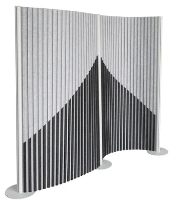 Produktbild von hjh OFFICE Trennwand Flexmiut Wave Sichtschutz Raumteiler Indoor 160.0 x 210.0 x 25.0 cm