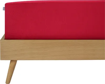Produktbild von Schiesser Edeljersey Spannbettlaken Jessi | 100% gekämmte Baumwolle aus nachhaltiger Produktion | für Matratzen 180x200cm bis 190x200cm | Matratzenhöhe bis 22cm | Rot