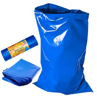 Produktbild von HOMESmith Große robuste Schuttsäcke für Bauarbeiter und Heimwerker, Blau, 5 Stüc