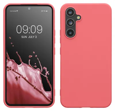 Produktbild von kwmobile Handyhülle für Samsung Galaxy A54 5G Hülle - TPU Case - Kabelloses Laden - Schutzhülle Cover in Neon Koralle