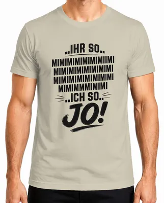 Obrázek produktu pro Tričko s nápisem "Její: Mimimi. Moje: Jo." Vtipné, sarkastické. Pánské tričko, přírodní materiál, velikost XXL