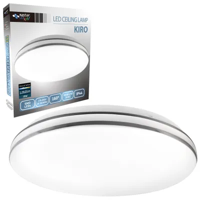 Produktbild von MasterLED LED Deckenleuchte 18 W 1260 lm 4000 K IP44 33 cm Badleuchte Weiß Chrom