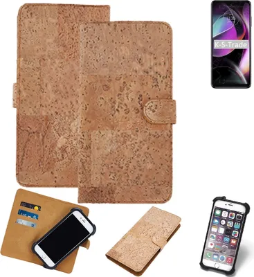 Produktbild von K-S-Trade Hülle kompatibel mit Motorola Moto G 5G (2022)  Kork Handyhülle Cover  Schutzhülle TPU Case Bumper in Hellbraun, (1x)