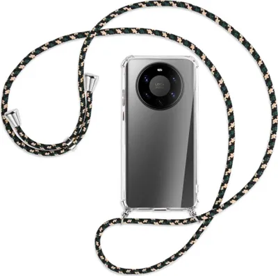 Produktbild von Handykette Backcover-Schutzhülle mit Band (Metall silberfarben) für Huawei Mate 40 Pro Plus - camouflage