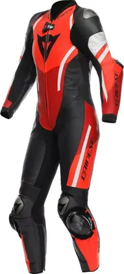 Obrázok produktu pre Dainese Misano 3 D-Air perforovaná jednodielna dámska kožená kombinéza na motorku, čierna/biela/červená, 48