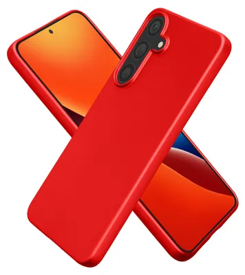Obrázok produktu pre Obal na telefón kwmobile pre Samsung Galaxy S25 FE – silikónový obal s metalickým leskom – ochranný kryt – tmavočervený
