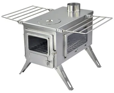 Immagine prodotto di Stufa da campeggio portatile - acciaio inossidabile - 45,7 x 63,5 x 274 cm - ideale per campeggio e attività all'aperto