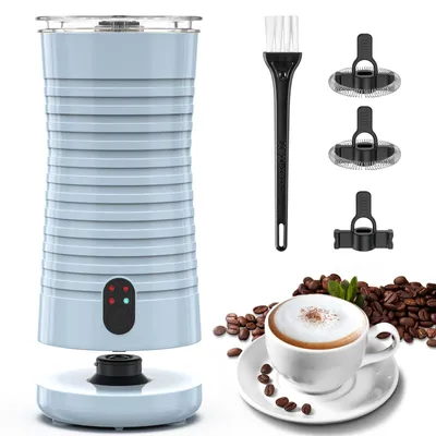 Milchaufschäumer 4-in-1, 130 ml, 400 W, leise, Antihaft, blau
