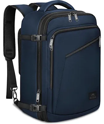 Immagine prodotto di Zaino da viaggio da 30 litri, adatto come bagaglio a mano per l'aereo, dimensioni 40x30x20 cm, colore blu, espandibile
