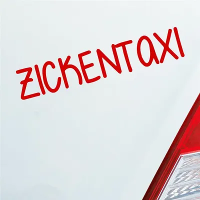 Produktbild von Auto Aufkleber Zickentaxi Mädels Lustig Tuning 19x4 cm Rot Sticker Heckscheibenaufkleber