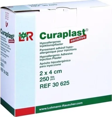 Obrázek produktu pro Lohmann Rauscher Curaplast citlivé injekční náplasti v roli 250 kusů 2 x 4 cm