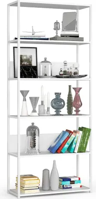 Produktbild von Metallregal LOFT 800 Weiß 80 cm 192 cm 6 Regale