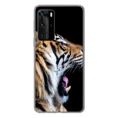 Produktbild von MuchoWow® Handyhülle Schutzhülle Hülle für Huawei P40 Pro Tiger - Tiere - Porträt Silikon Softcase Handy Hülle - Schutz
