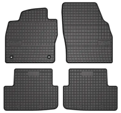 Produktbild von Gummi-Fußmatten für Volkswagen Polo VI 2017- (Schrägheck) – 4-tlg, Schwarz, passgenau – Wielganizator SolidPRO