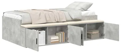 Immagine prodotto di vidaXL Struttura letto con cassetti grigio cemento 70 x 190 cm materiale a base di legno