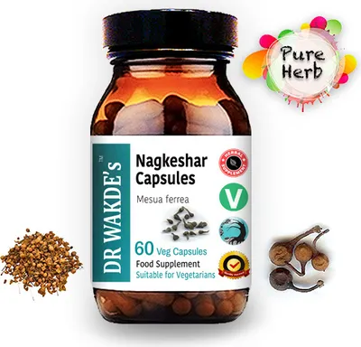 Produktbild von DR WAKDE'S Nagkeshar Kapseln (Musua ferrea) | 60 Vegi Caps | Ayurveda-Supplement | Vegan | 100% Kräuter | Mengenrabatte | Am selben Tag Versand