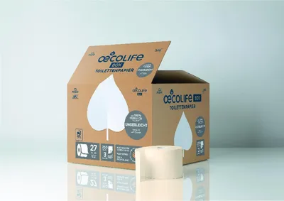 Produktbild von oecolife Toilettenpapier Ungebleicht 1602701 3lg 250Bl 27St