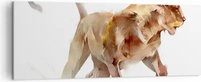 Produktbild von Bild auf Leinwand - Leinwandbild - Tier Abstraktion - 140x50cm - Wand Bild - Wanddeko - Wandbilder - Leinwanddruck - Bilder - Kunstdruck - Wanddekoration - Leinwand bilder - Wandkunst - AB140x50-3967