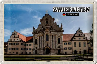 Produktbild von Blechschild Städte Zwiefalten Münster Gebäude 30x20cm