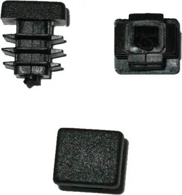 Produktbild von 20 x Lamellenstopfen Vierkantrohrstopfen 15 x 15 mm (Außen) Stopfen SCHWARZ