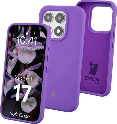 Produktbild von Silikon Handyhülle für Xiaomi 17, Bizon Soft Case, Violett