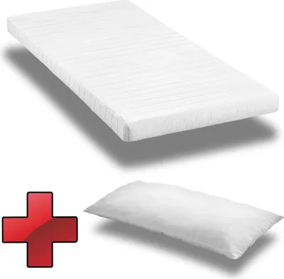 Zdjęcie produktu dla Materac piankowy Comfort K10 90x200 cm + poduszka z mikrofibry CloudComfort Basic 40x80 cm