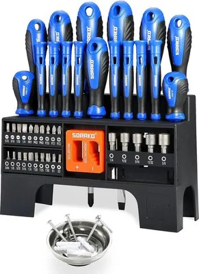 Produktbild von Famanu Schraubendreher-Set 44-teilig mit magnetischem Handgriff und Zubehör