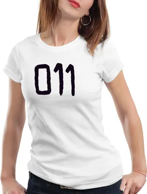 Produktbild von style3 011 Eleven Damen T-Shirt Elfi Jane Hopper Tattoo, Farbe:Weiß, Größe:L