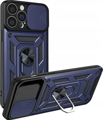 Image de Hybrid Armor Camshield Étui blindé pour Iphone 13 Pro avec housse pour appareil photo Bleu