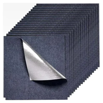 Produktbild von Teppichfliesen 609,6 x 609,6 x 5 mm, 15er-Pack, selbstklebender Teppichboden mit einer Fläche von 5,5 m², Teppich Bodenbelag, einfacher DIY-Austausch für Wohnzimmer und Büro, Grau