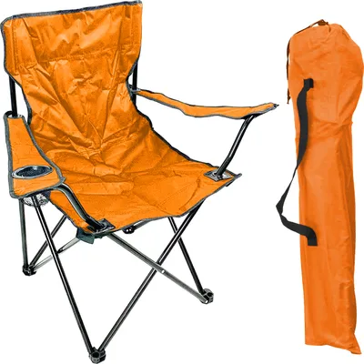 Produktbild von Anglersessel mit Getränkehalter und Tasche Orange