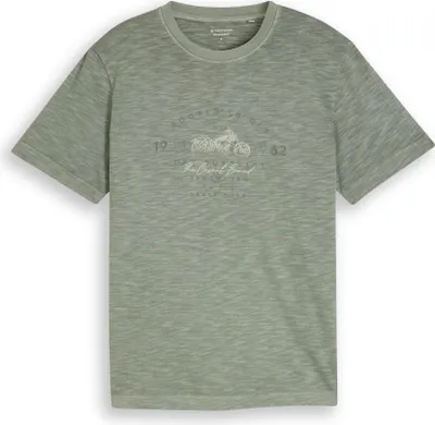 Produktbild von T-Shirt in Melange-Optik mit Print