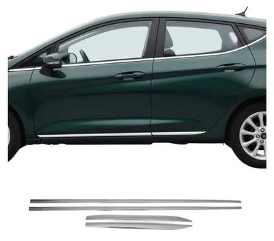 Image de Garniture Baguette de porte latérale pour Ford Fiesta 2017-2024 acier inox 4Pcs, Image générée par une IA