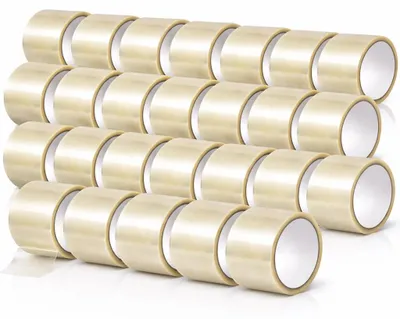 Zdjęcie produktu dla 24 rolki taśmy samoprzylepnej PP przezroczystej 48 mm x 66 m - mocna taśma do paczek, odporna na rozdarcie, odporna na temperaturę, taśma do pakowania przesyłek, kartonów, przechowywania - taśma do pakowania paczek - taśma samoprzylepna do paczek