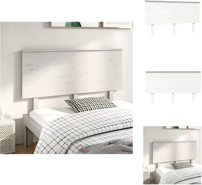 Produktbild von vidaXL Kopfteil Weiß 144x6x82,5 cm Massivholz Kiefer -  Kopf- & Fußenden