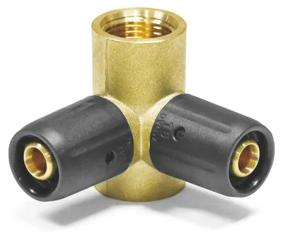 Obrázek produktu pro Sanpro push-fit dvojitý nástěnný držák - nástěnný disk, velikost 16x2, výška 52 mm