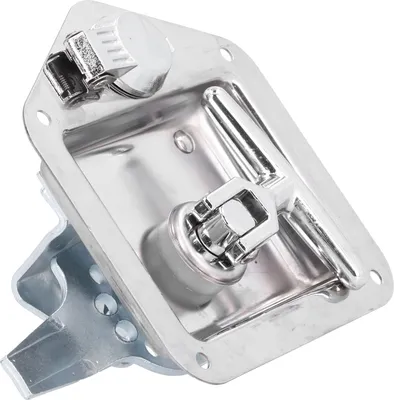 Image de Serrure de porte de voiture, poignée en T, acier inoxydable, avec 2 clés, pièce de rechange pour camping-car, péniche, caravane, boîte à outils