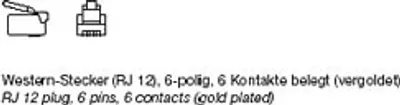 Produktbild von S-Impuls Western Stecker RJ12, 6P6C