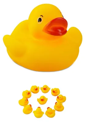 Produktbild von Badeente Quietscheente Badespielzeug - 12 Stück - Gelb - 5 cm - Quietscht beim Drücken