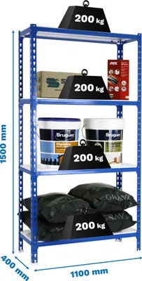 Immagine prodotto di SIMONCLICK SUPERPLUS 4/400 1500 BLU/BIANCO Scaffalatura in metallo