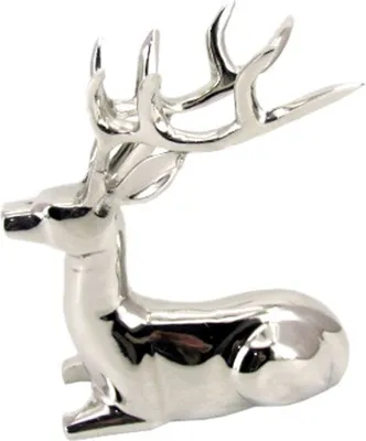 Produktbild von 98093 Figur liegender Hirsch Alu 18x13x23cm, 98093