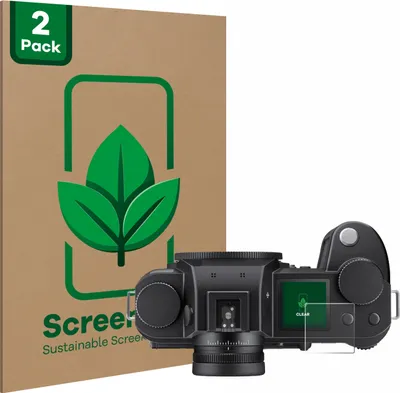 Produktbild von 2x ScreenLeaf Schutzfolie für Leica SL3-S (Schulterdisplay) nachhaltiger Displayschutz Display Schutz Folie Klar Transparent