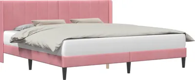 Immagine prodotto di vidaXL Letto con testiera Rosa 180 x 200 cm Velluto